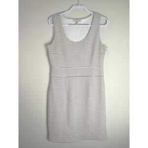 Banana Republic Tan and White Striped Sheath‎ Dress size 14